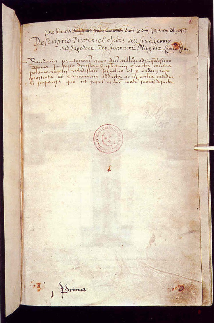 Karta średniowiecznego rękopisu heraldycznego